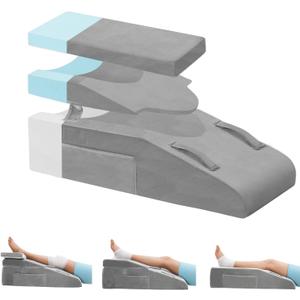 Knee Pillow for Knee Replacement Surgery, Memory Foam Knee Leg Elevation Pillow for After Surgery Recovery, Leg Pillow Surgery Recovery Equipment for Sciatica Lower Back Hip Ankles