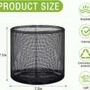 EBaokuup 4 Pcs Aquatic Pond Planting Bags-7.1" H x 7.2" Dia Reusable Mesh Water Garden Pond Plant Pot-Breathable Black Round Lily Plant Pots for Pond Bog Plant Garden Terrestrial Plant