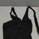 SHENHE Women's Twist Front Tie Halter Neck Split Hem Backless Summer Going Out Crop Top, XS