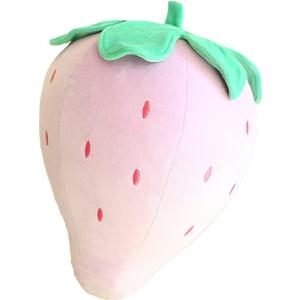 Cute Fruit Kids Pillow Stuffed Strawberry Plush Pillows Super Soft Girls Pillows Cushion Seat for Kids Toys (Purple,13.7"/35cm)