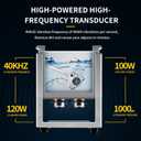 Commercial Ultrasound Cleaning Machine with Knob, 3L Professional Ultrasonic Cleaner, 40kHz with Heater and Timer for Tools, Jewelry, Watches, Glasses, Dentures, and Small Metal Parts
