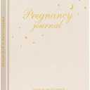 Lanpn My Pregnancy Journal Memory Book for First Time Mom, 156 Page Pregnant Announcement Must Have Planner, Mom to Be Scrapbook Keepsake Gift Pregnancy Tracking Diary for Expecting New Parent Beige