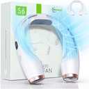 Portable Neck Fan, 8000mAh 18Hrs Long-Lasting, Hands Free 360 Cooling, 3-Speed LED Display, Adjustable to Wear, Quiet Rechargeable Personal Fans for Office/Travel/Outdoor Gift for Women Men