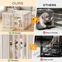 Dog Playpen Indoor,Puppy Playpen,White 23.6" H, 8 Panels