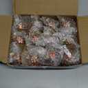 Watayo 12 Pcs Christmas Pinecone Glass Ornaments, Fall Hanging Pine Cone Painted Glass Ornaments, Glitter Pinecone Christmas Ornament for Xmas Tree DIY Crafts Fall Thanksgiving Day Decoration