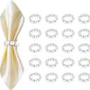 20pcs Pearl Napkin Rings, Luxurious Napkin Rings for Decorating Table Napkins, Elegant Napkins Ring Holders for Dinner, Wedding, Party Table Decoration, Thanksgiving & Christmas