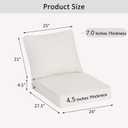 COZYVIDA Outdoor Deep Seat Cushion Set of 2,24" x 27.5"x4.5" Patio Cushions Resilient Foam Filling, Water-Resistant Stain-Resistant UV-Resistant 1000+ Hrs, Weather Resistant,YKK Zippers,Almond, 24"x27.5"x4.5" 2sets