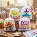 24 Pcs Christian Easter Drawstring Backpack He Lives Drawstring Religious Nativity He Is Risen Christian String Bag for Sunday School Church Classroom Prizes Party Favors Supplies Gift