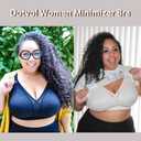 DotVol Women's Full Figure Minimizer Bras Comfort Large Busts Wirefree Non Padded Plus Size Bra (White)