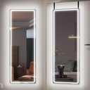 Vlsrka Over The Door Full Body LED Mirror, 47" x 16" White