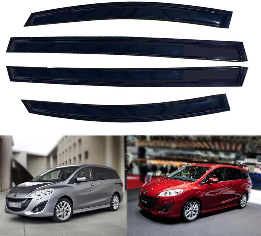 4PCS Rain Guards Side Window Visor Vent Outside Mount Fits for Mazda 5 2006-2015 for Mazda Car Accessories 4 Rain Guards