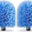 2 Pack Screw on Webster Cobweb Duster Head for Pole,Spider Web Remover Brush, Cobweb Duster Head Attachment,Fits Standard 3/4 inch Threaded Poles(Big, Blue)