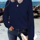 Mrskoala Womens Tops Casual Knit Sweater Long Sleeve Pullover Loose Shirts Fall Clothes (XXL)