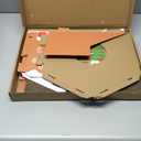 Christmas Cardboard Cat House with LED Light Scratching Pad Gingerbread Cat Playhouse Xmas Kitten Den 15.7"x 13.4"x12.6" Scratcher Box Scratching Board Bed Cave Playhouse for Indoor Cats