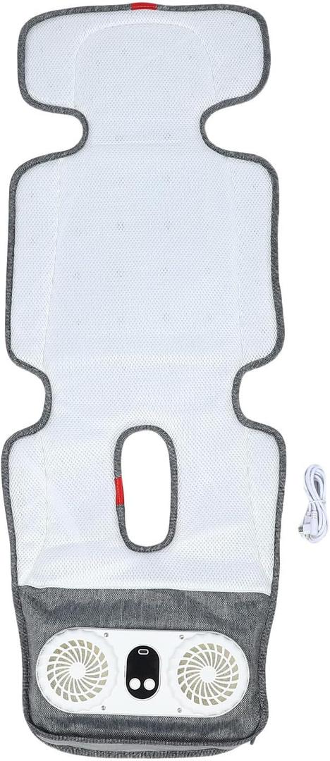 Keenso Baby Car Seat Cooling Liner,Stroller Cooling Pad with Dual Fan for Stroller, Car Seat