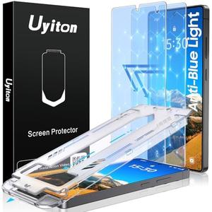 Uyiton for Samsung Galaxy S25 Ultra Screen Protector -[Anti-Blue Light] [Easy to Install] Shatterproof Full Coverage [Case Friendly] 9H Tempered Glass Screen Protector, 2 Pack [video game]
