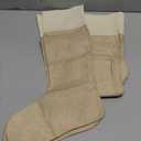 DECORA Natural Jute Burlap Christmas Stocking Fireplace Hanging for Gifts Goodies Handmade Projects Set of 6