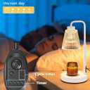 Candle Warmer Lamp with Timer Dimmable, Birthday Gifts for Women Mom, House Warming Gifts New Home Decor, Wax Melt Warmer for Jar Candles with 2 Bulbs (White)