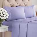 King Size 4 Piece Sheet Set - Comfy Breathable & Cooling Bed Sheets Set - Hotel Luxury Bedding for Women, Men, Kids & Teens - Deep Pockets, Easy-Fit, Super Soft & Wrinkle Free - Oeko-Tex - Lavender