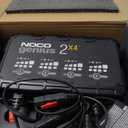 NOCO GENIUS2X4, 4-Bank, 8A (2A/Bank) Smart Car Battery Charger, 6V/12V Automotive Charger, Battery Maintainer, Trickle Charger, Float Charger and Desulfator for Motorcycle, ATV and Lithium Batteries
