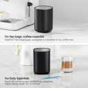 CEROELDA Mini Desktop Trash Can with Swing-Top Lid, 0.4 Gal/1.5L Tabletop Trash Can, Small Wastebasket for Bathroom Countertop, Vanitie, Coffee Area, or Office (Black)