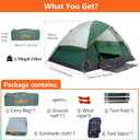 ASFANES Sundome Camping Tent with Rainfly, 2/4/6/10 Person Tent Sets Up in 10 Mins, Weatherproof Shelter for Camping, Festivals, Backyard, Sleepovers, & More