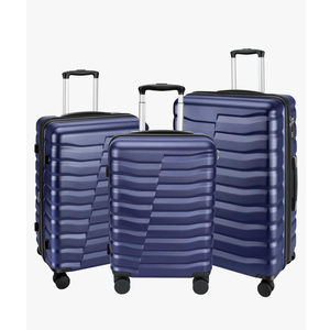 Lightweight Luggage with Spinner Wheels & YKK Zipper, 3-Piece Suitcase ABS+PC Hardside Hard Shell Luggage Sets with TSA Lock for Men, Dark Navy Blue (20+24+28 inch)