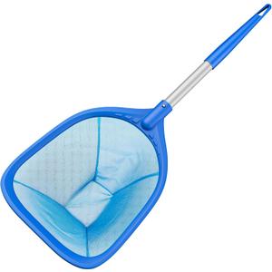 Swimming Pool Skimmer Net 26.8 inches, Leaf Rake Net with Fine Aluminum Pole for Fast Cleaning Ponds, Hot Tub, and Spas, Pool Cleaner Supplies and Accessories (Blue)