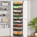 9-Tier Over The Door Pantry Organizer, Pantry Organization and Storage, Hanging Door Spice Rack Shelves for Home & Kitchen Organization, Laundry & Bathroom Essentials (Black)