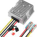 DC 36V/48V to 24V 10A 240W Converter Voltage Regulator Buck Reducer Power Converter with Fuse & Connectors, Waterproof Module Transformer for Golf Cart Club Car