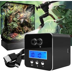 Reptile Smart Mister, Reptile Humidifiers Misting System Automatic with Timer, Terrariums Humidifier with 360°Adjustable Misting Nozzles, Spray Kit for Rainforest Plants Amphibian