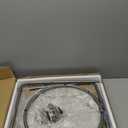 VASAGLE LILEA Collection - Small Round Side End Table, Modern Nightstand with Fabric Basket, Cement Gray and Cream White ULET223G49