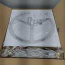 EDISHINE 23.6IN Glass Table Lamp DIY Fillable Base, White Linen Lampshade Table Lamp Set of 2, Tall Bedside Lamp for Living Room Bedrooms Bedside, Rotary Switch, UL Listed