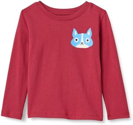 Amazon Essentials Boys and Toddlers' Long-Sleeve Cotton T-Shirts, Size 5 Y