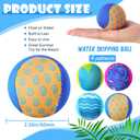 Realspring Water Skipping Ball for Children Water Grip Bouncing Ball Summer Beach Pool Toy for Adult Fun Swimming Pool Games Party Lake River Favors, 2.36 inches in diameter
