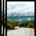 Wood 20x28 Picture Frame Black for Wall Hanging, 20 x 28 Frame Poster Photo Frame for Wall Horizontally or Vertically, Black, 3 Pack