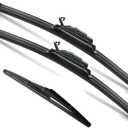 3Pcs for Lexus CT200h Windshield Wiper Blades 2011 2012 2013 2014 2015 2016 2017, Original Equipment Automotive Replacement Windshield Wiper Blades - 26"/18"/8" (Set of 3) U/J HOOK