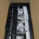 2 Pack Pots and Pans Organizer Under Cabinet, 22" Deep Expandable Pull Out Pot Lid Organizer and Storage with 10 Adjustable Dividers No Drill Pot and Pan Holder Rack with Handle Bracket(Black)