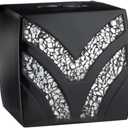 Popular Bath Sinatra Modern Bath Tissue Box Modern Classic Contemporary Decorative Beautiful Designs Bathroom Decor for Home Luxury Bath, Black