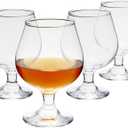 Juvale Cocktail Glasses - 13 Oz Clear Modern Short Stem, 4 Count, Lead-Free Crystal - Brandy Glasses & Cognac Balloon Snifters for Bourbon