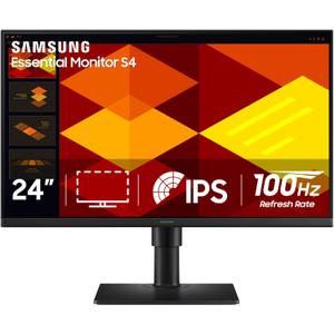 Samsung 24” (S40GD) Borderless Business Monitor with IPS Panel, 100Hz Refresh Rate, Eye Saver Mode, Ergonomic Design, Game Picture Mode, LS24D402GANXGO