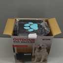 Dog Poop Can Outside, 6L Metal Outdoor Dog Waste Bin with Lid & Soft Close Pedal, Pet Waste Container with Charcoal Filter, Removable Inner, Bag Holder, Stickers & Custom Name Plate