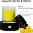 Electric Candle Warmer Ceramic Wax Melt Warmer Burner 3-in-1 Candle Warmer Plate for Scented Wax Jars Home Decor Fragrance Melter Birthday Gifts for Women Mom