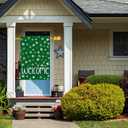 Welcome St. Patrick's Day Green Shamrocks Clovers House Flag Large Burlap 28X40 Inch Vertical Double Sided Outside Yard Holiday Outdoor Farmhouse Decoration