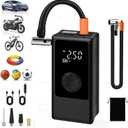 Tire Inflator Portable Air Compressor for Car Ball and Basketball for Sports Balls, Auto Air Pump for Car Tires Bicycle w Gauge Values Display, 150PSI Power Battery Bike Pump Cordless