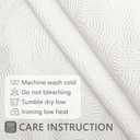 Tititex White 3D Embossed Wave Textured Fabric Shower Curtain for Bathroom,Modern Farmhouse Soft Cloth Shower Curtain Set - 72x72