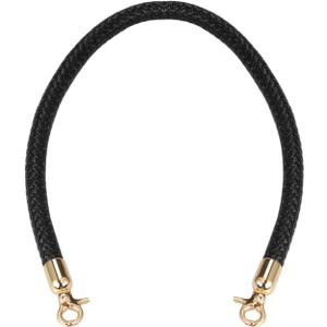 ALLZEDREAM Leather Shoulder Bag Straps Replacement Purse Handbag Braided Handle (23.6in, Black)