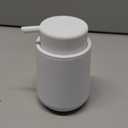 YAUKPH Matte Beige Foaming Hand Soap Dispenser Plastic 11 oz - Modern Minimalist Style for Bathroom & Kitchen Countertop Refillable