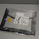 Plastic Expanding File Folder, Transparent envelopes with Snap Closure, No Dividers, Large Capacity, Fit Letter/A4 Size (Black)