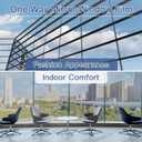 Haton Window Privacy Film One Way Window Tint for Home, Sun UV Blocking Heat Control Reflective Mirror Film, No Glue Static Cling See Out Not in Glass Door Covering, Silver, 23.6" x 78.7"
